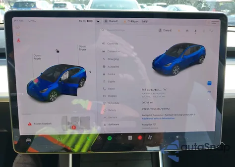 2020 Tesla Model Y Long Range Dual Motor All-Wheel Drive из США, поврежденный, VIN 5YJYGDEE8LF031142